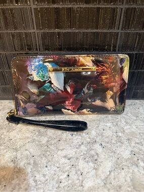 Betsey Johnson “Xoring” Floral Zip-Around Wristlet Wallet